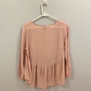 Pink long sleeve blouse